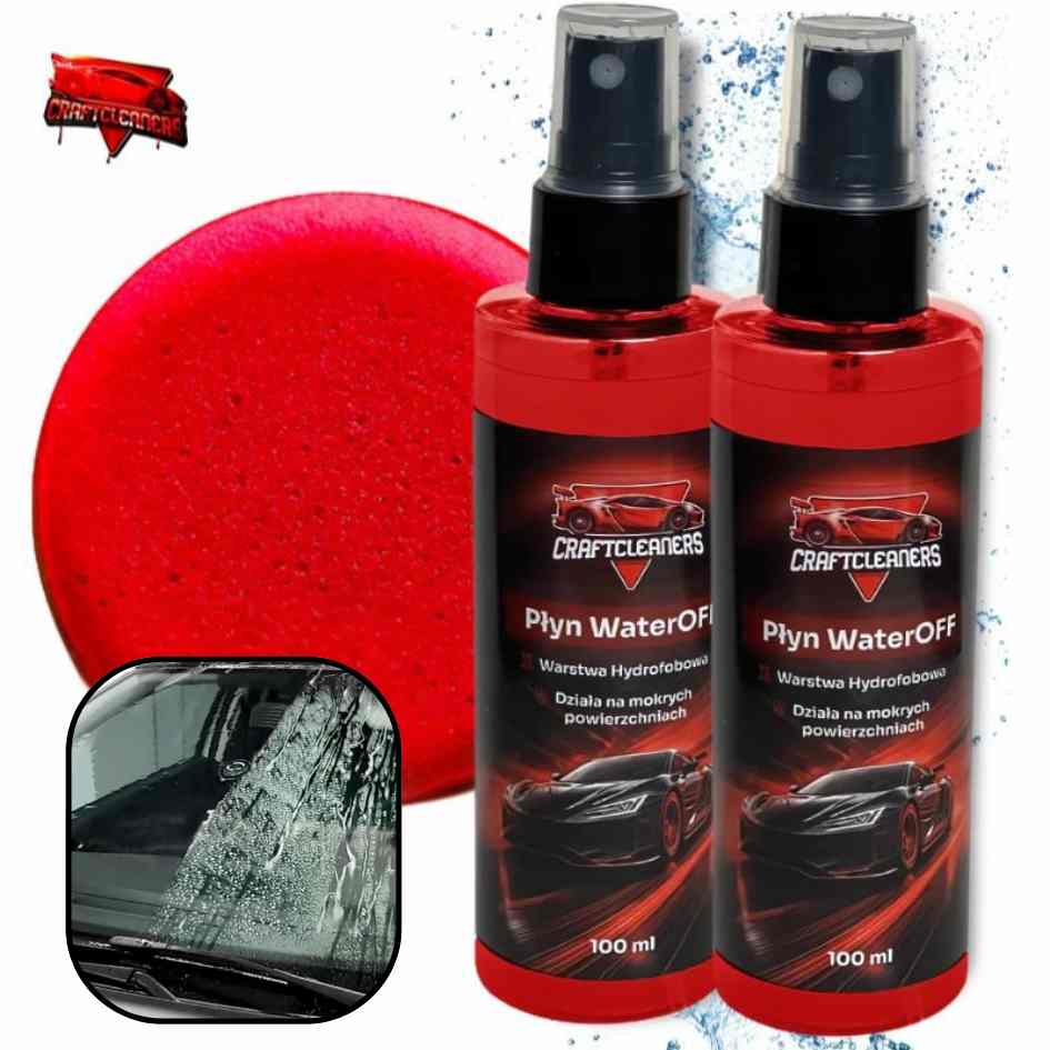 WaterOff - Zawsze Sucha Szyba i Lusterka! Płyn Hydrofobowy Niewidzialna Wycieraczka!